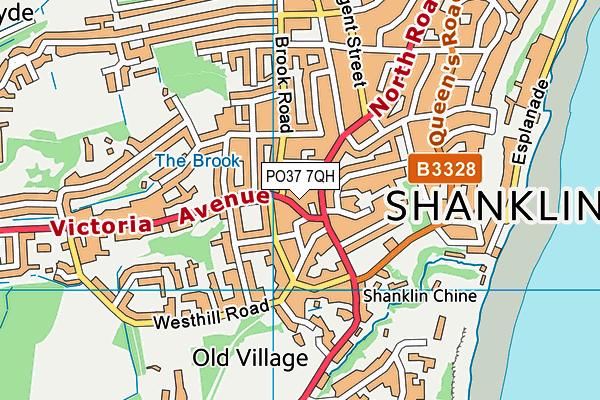 PO37 7QH map - OS VectorMap District (Ordnance Survey)