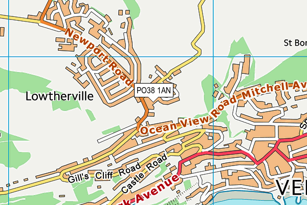 PO38 1AN map - OS VectorMap District (Ordnance Survey)