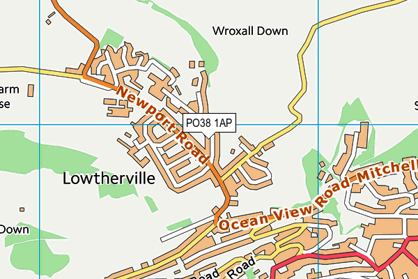 PO38 1AP map - OS VectorMap District (Ordnance Survey)