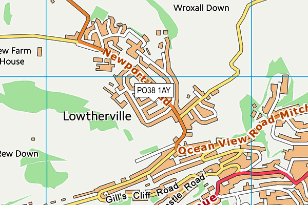 PO38 1AY map - OS VectorMap District (Ordnance Survey)