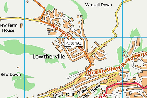 PO38 1AZ map - OS VectorMap District (Ordnance Survey)