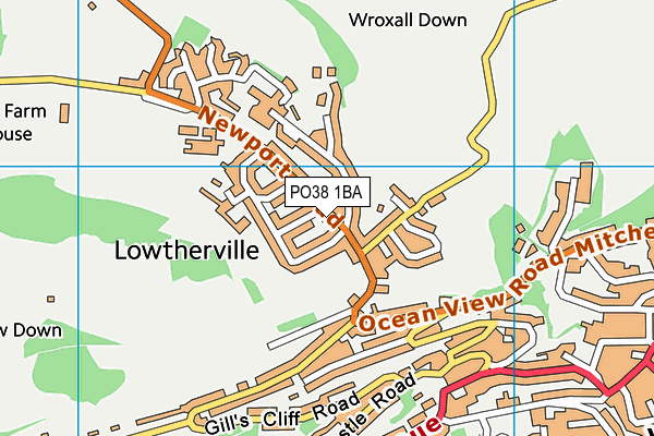 PO38 1BA map - OS VectorMap District (Ordnance Survey)