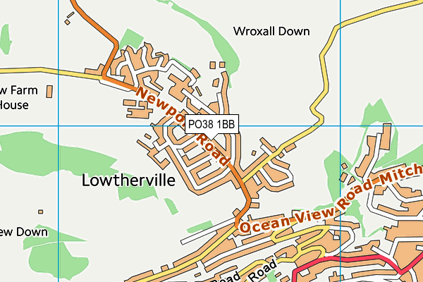 PO38 1BB map - OS VectorMap District (Ordnance Survey)