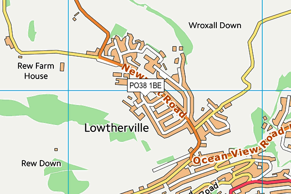 PO38 1BE map - OS VectorMap District (Ordnance Survey)