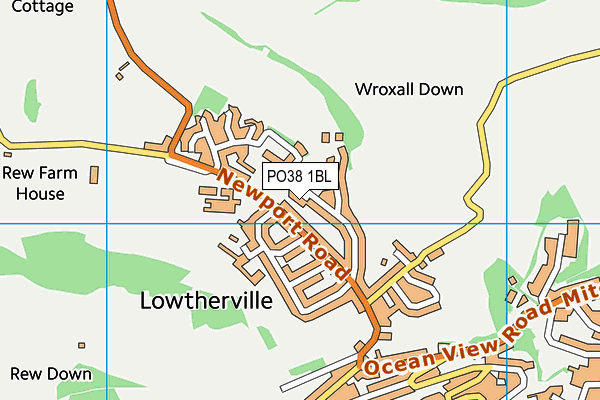 PO38 1BL map - OS VectorMap District (Ordnance Survey)