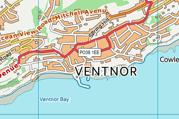 PO38 1EE map - OS VectorMap District (Ordnance Survey)