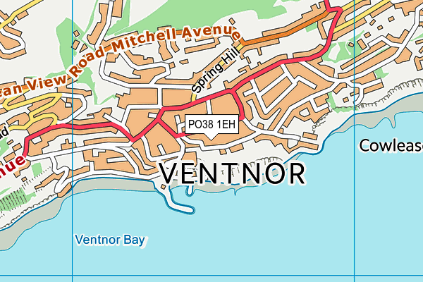 PO38 1EH map - OS VectorMap District (Ordnance Survey)