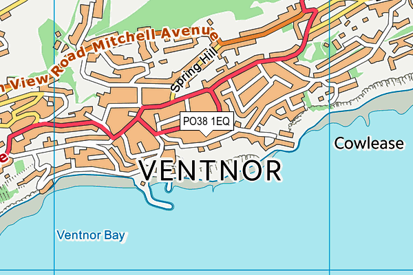 PO38 1EQ map - OS VectorMap District (Ordnance Survey)