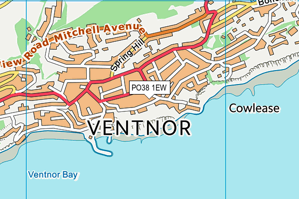 PO38 1EW map - OS VectorMap District (Ordnance Survey)