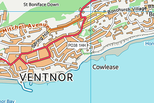 PO38 1HH map - OS VectorMap District (Ordnance Survey)