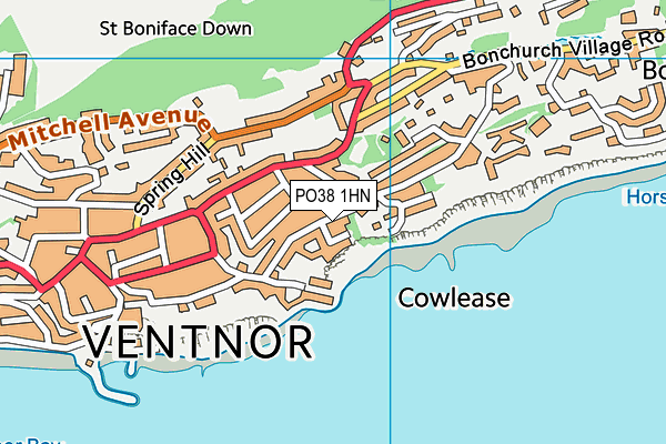 PO38 1HN map - OS VectorMap District (Ordnance Survey)