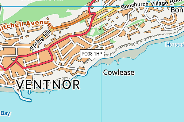 PO38 1HP map - OS VectorMap District (Ordnance Survey)