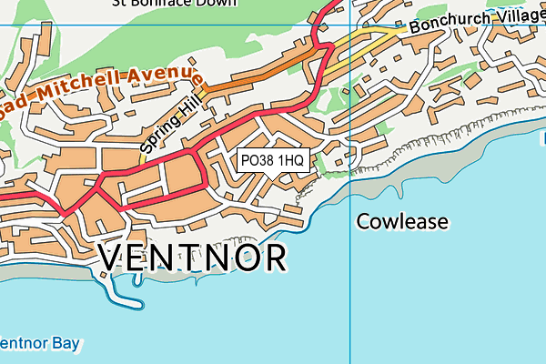 PO38 1HQ map - OS VectorMap District (Ordnance Survey)