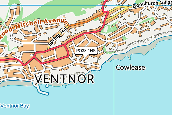 PO38 1HS map - OS VectorMap District (Ordnance Survey)