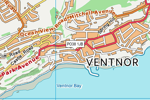 PO38 1JB map - OS VectorMap District (Ordnance Survey)