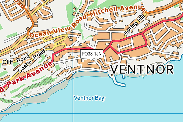 PO38 1JN map - OS VectorMap District (Ordnance Survey)