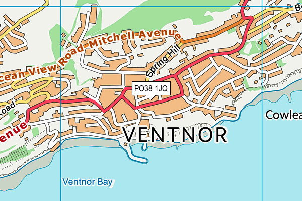 PO38 1JQ map - OS VectorMap District (Ordnance Survey)