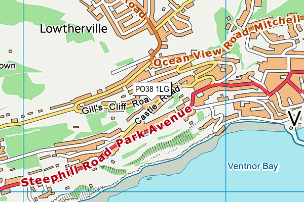 PO38 1LG map - OS VectorMap District (Ordnance Survey)