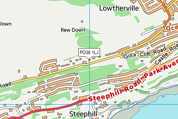PO38 1LJ map - OS VectorMap District (Ordnance Survey)