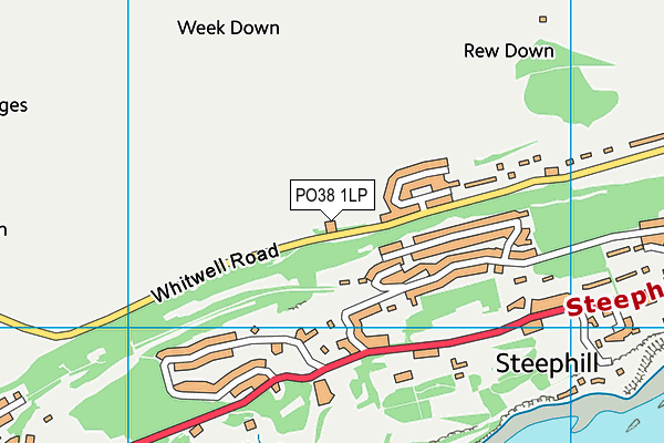 Ventnor Football Club (Watcombe Bottom) map (PO38 1LP) - OS VectorMap District (Ordnance Survey)