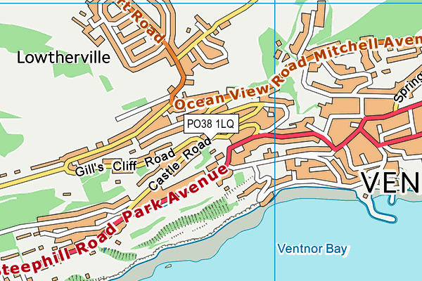 PO38 1LQ map - OS VectorMap District (Ordnance Survey)