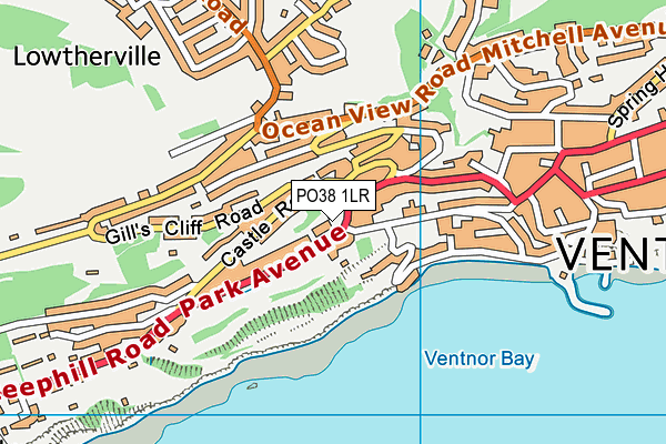 PO38 1LR map - OS VectorMap District (Ordnance Survey)