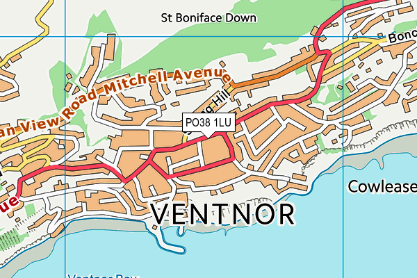 PO38 1LU map - OS VectorMap District (Ordnance Survey)