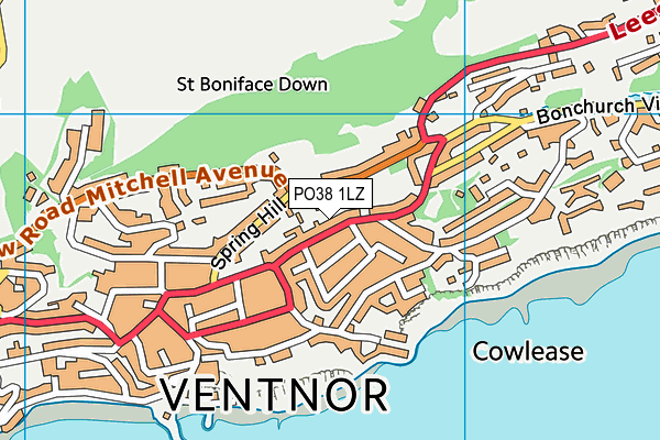 PO38 1LZ map - OS VectorMap District (Ordnance Survey)