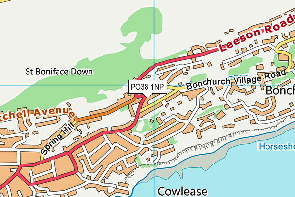 PO38 1NP map - OS VectorMap District (Ordnance Survey)