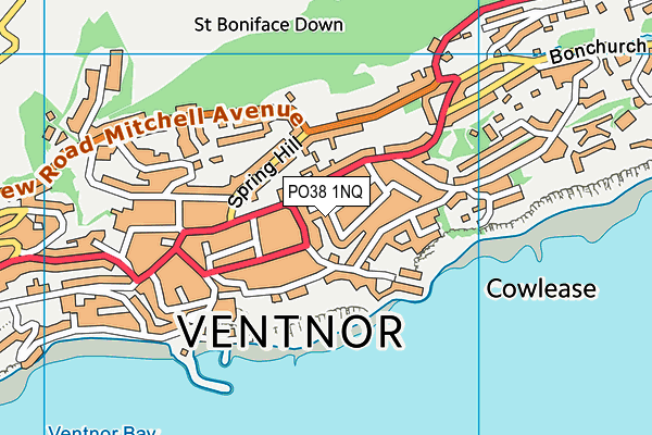 PO38 1NQ map - OS VectorMap District (Ordnance Survey)
