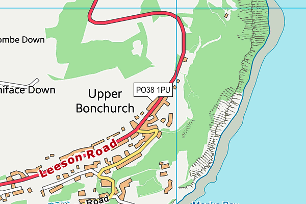 PO38 1PU map - OS VectorMap District (Ordnance Survey)