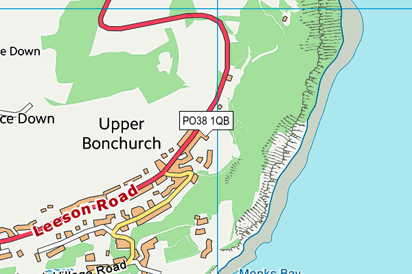 PO38 1QB map - OS VectorMap District (Ordnance Survey)