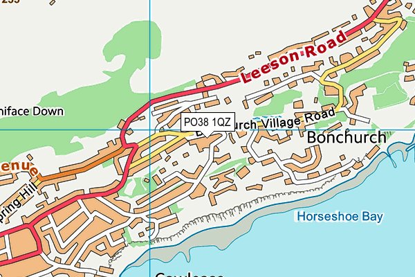 PO38 1QZ map - OS VectorMap District (Ordnance Survey)