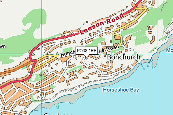 PO38 1RF map - OS VectorMap District (Ordnance Survey)