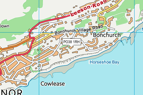 PO38 1RH map - OS VectorMap District (Ordnance Survey)