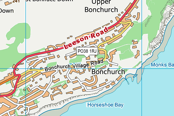 PO38 1RJ map - OS VectorMap District (Ordnance Survey)