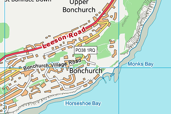 PO38 1RQ map - OS VectorMap District (Ordnance Survey)