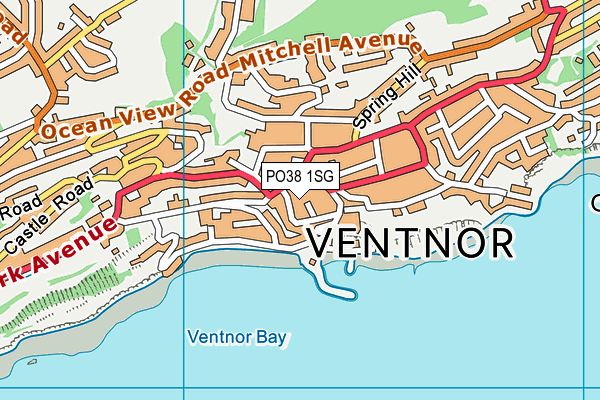 PO38 1SG map - OS VectorMap District (Ordnance Survey)