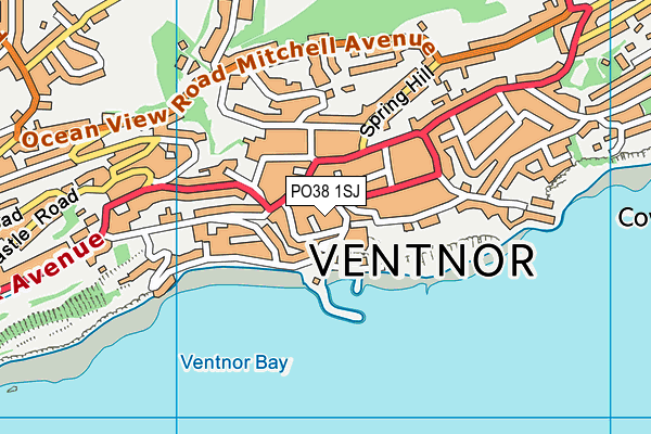 PO38 1SJ map - OS VectorMap District (Ordnance Survey)