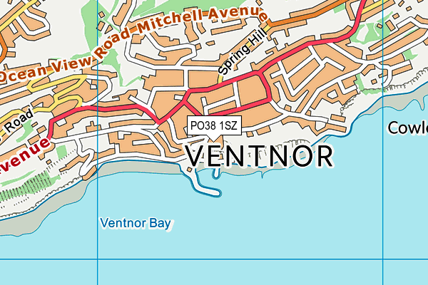 PO38 1SZ map - OS VectorMap District (Ordnance Survey)