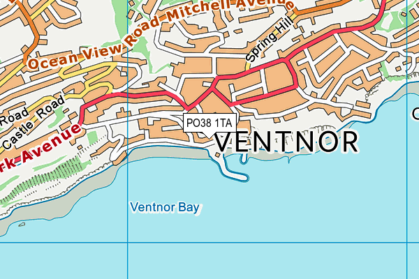 PO38 1TA map - OS VectorMap District (Ordnance Survey)