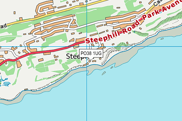 PO38 1UG map - OS VectorMap District (Ordnance Survey)