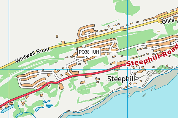 PO38 1UH map - OS VectorMap District (Ordnance Survey)