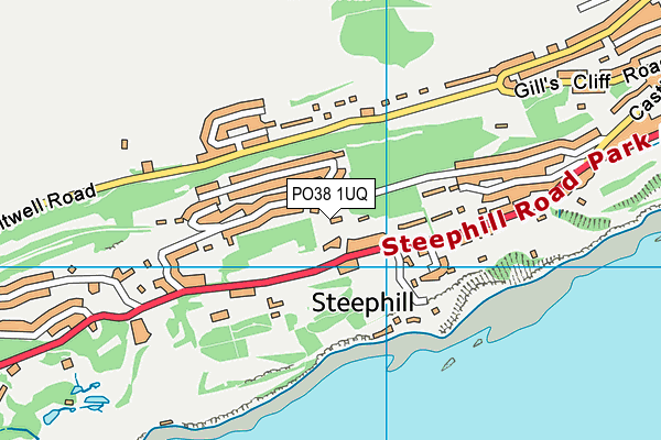 PO38 1UQ map - OS VectorMap District (Ordnance Survey)