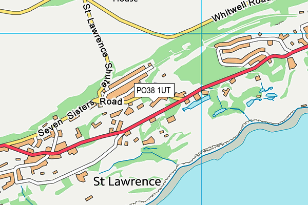 PO38 1UT map - OS VectorMap District (Ordnance Survey)