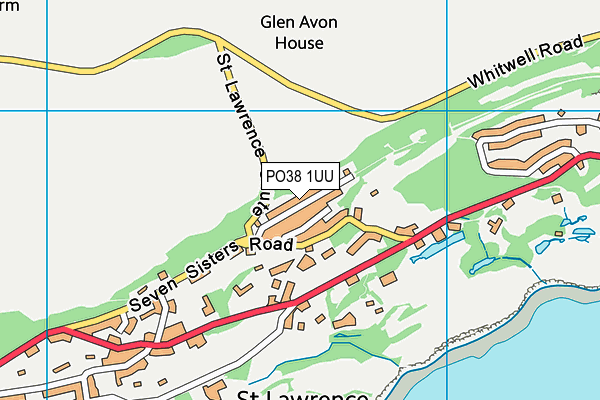 PO38 1UU map - OS VectorMap District (Ordnance Survey)