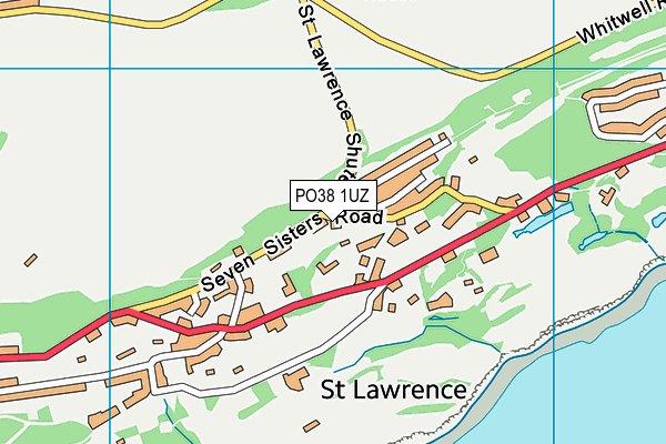 PO38 1UZ map - OS VectorMap District (Ordnance Survey)