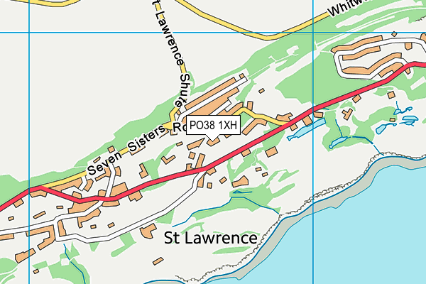 PO38 1XH map - OS VectorMap District (Ordnance Survey)