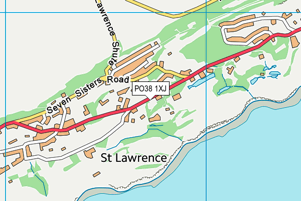 PO38 1XJ map - OS VectorMap District (Ordnance Survey)