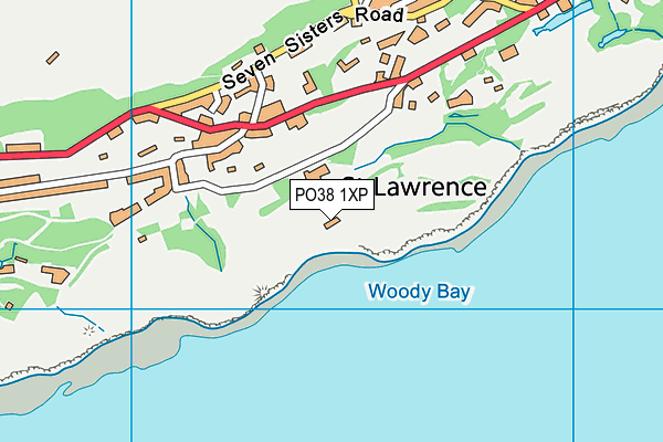 PO38 1XP map - OS VectorMap District (Ordnance Survey)